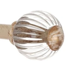 Fluted Glass Ball Finial For 12mm Pole Old Ivory -Curtain Hardware Shop 4009oi 2