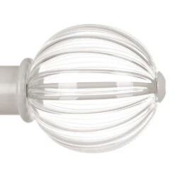 Fluted Glass Ball Finial For 38mm Pole In Clay
