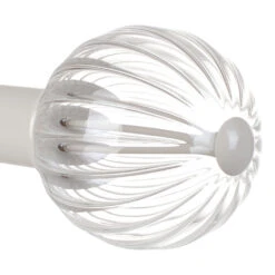 Fluted Glass Ball Finial For 38mm Pole In Clay -Curtain Hardware Shop 4012cl 20