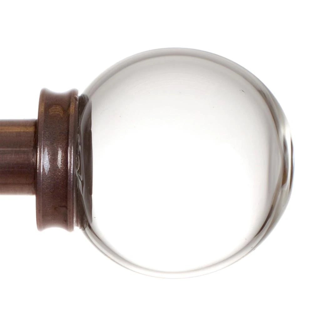 Glass Finial For 20mm Pole In Polished 1 Glass Finial For 20mm Pole In Polished