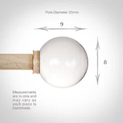 25mm Glass Finial In Old Ivory 6 25mm Glass Finial In Old Ivory -Curtain Hardware Shop 452oi 13