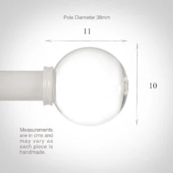 38mm Glass Finial In Clay 6 38mm Glass Finial In Clay -Curtain Hardware Shop 453cl 13