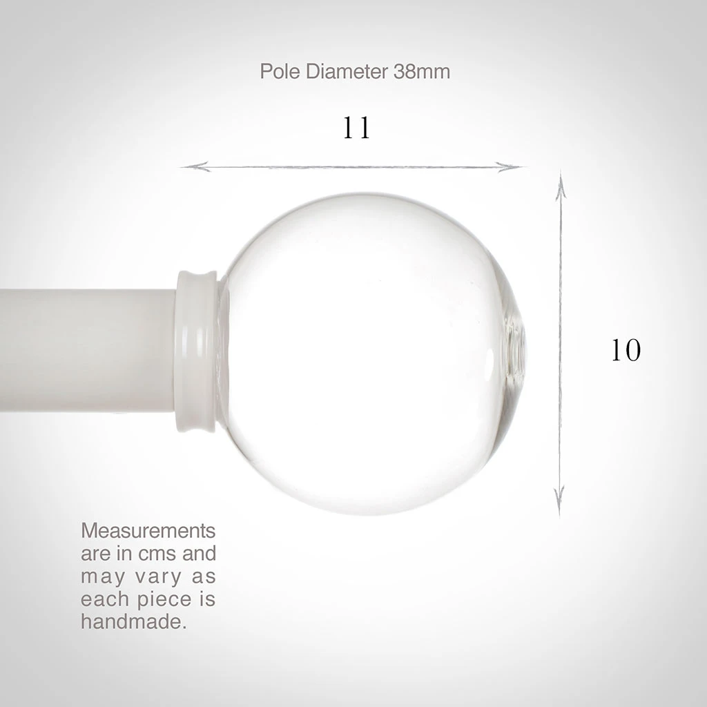 38mm Glass Finial In Clay 3 38mm Glass Finial In Clay - Image 3