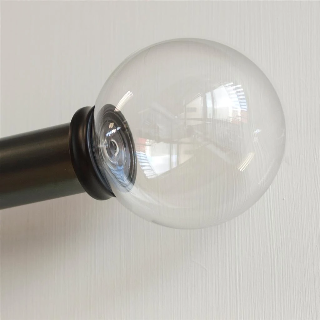 38mm Glass Finial In Matt Black 4 38mm Glass Finial In Matt Black - Image 4