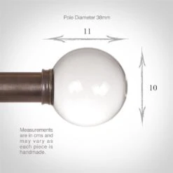 38mm Glass Finial In Polished 7 38mm Glass Finial In Polished -Curtain Hardware Shop 453po 3