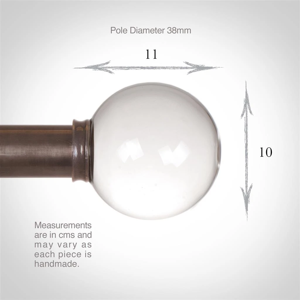 38mm Glass Finial In Polished 4 38mm Glass Finial In Polished - Image 4