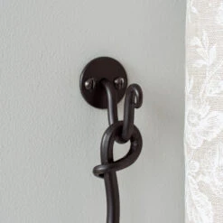 Hatton Holdback Hook In Matt Black -Curtain Hardware Shop 5009mb 30