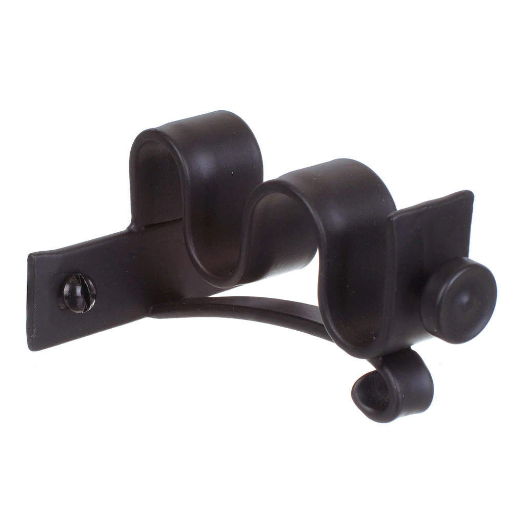 12/12mm Double Pole Centre Bracket In Matt Black 1 12/12mm Double Pole Centre Bracket In Matt Black