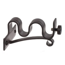 12/12mm Double Pole Centre Bracket In Matt Black 8 12/12mm Double Pole Centre Bracket In Matt Black -Curtain Hardware Shop 6001mb 20
