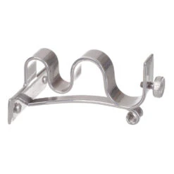20/12mm Double Pole Centre Bracket In Mercury -Curtain Hardware Shop 6002me 20