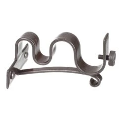 20/12mm Double Pole Centre Bracket In Polished 7 20/12mm Double Pole Centre Bracket In Polished -Curtain Hardware Shop 6002po 2
