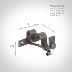 20/12mm Double Pole Centre Bracket In Polished 8 20/12mm Double Pole Centre Bracket In Polished -Curtain Hardware Shop 6002po 3