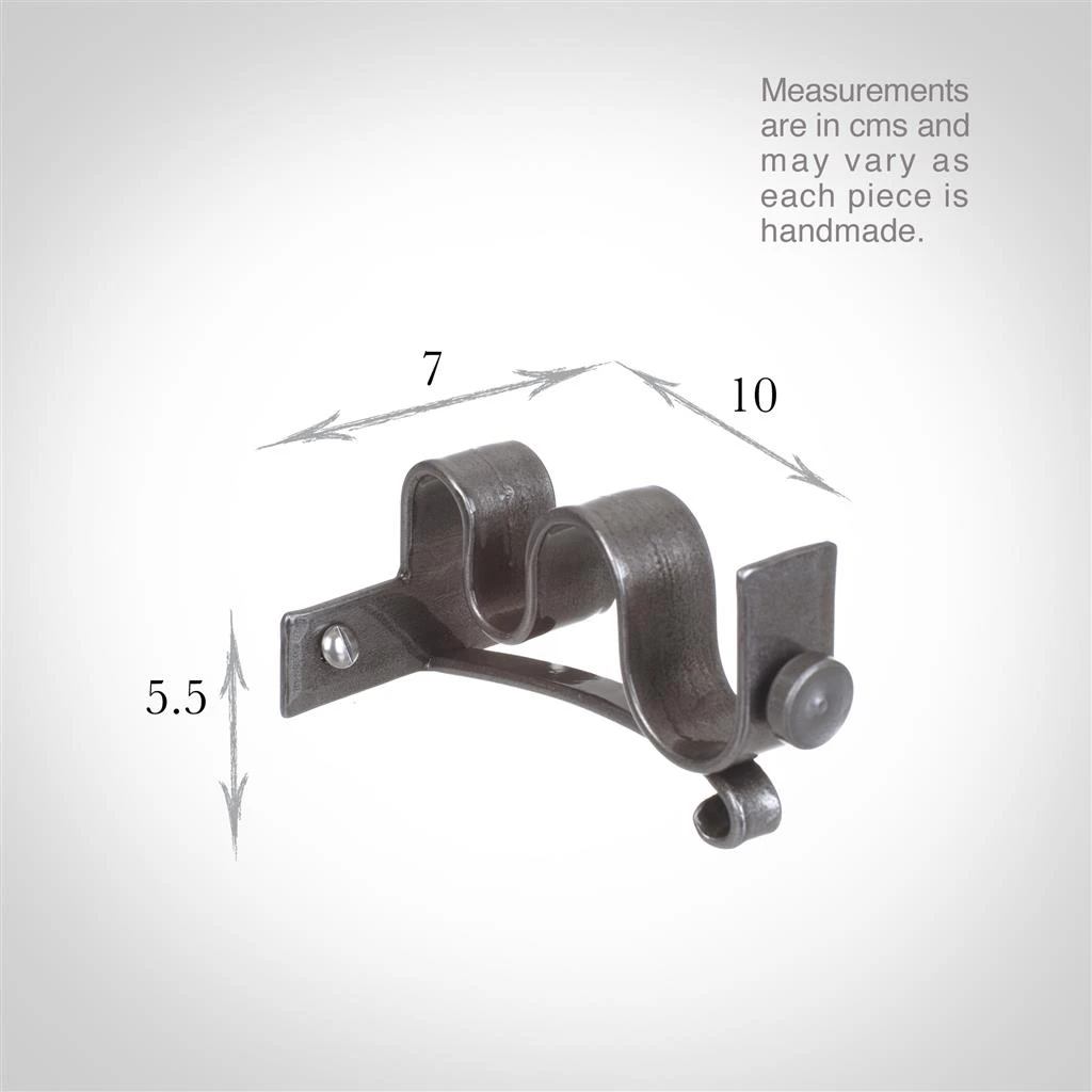 20/12mm Double Pole Centre Bracket In Polished 4 20/12mm Double Pole Centre Bracket In Polished - Image 4