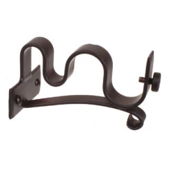 25/12mm Double Pole Centre Bracket In Matt Black -Curtain Hardware Shop 6003mb 20