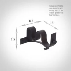 38/20mm Double Pole Centre Bracket In Beeswax -Curtain Hardware Shop 6004bw 3