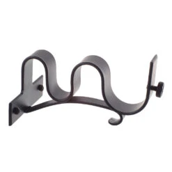 38/20mm Double Pole Centre Bracket In Matt Black -Curtain Hardware Shop 6004mb 20