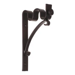 12/12mm Double Pole Standard Bracket In Matt Black