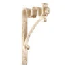 12/12mm Double Pole Standard Bracket In Old Ivory