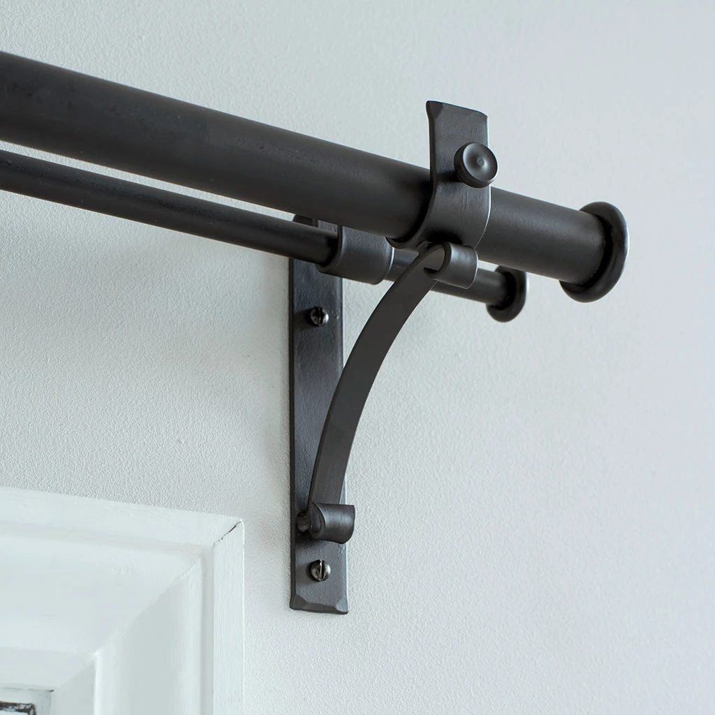 25/12mm Double Pole Standard Bracket In Matt Black 2 25/12mm Double Pole Standard Bracket In Matt Black - Image 2
