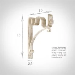25/12mm Double Pole Standard Bracket In Old Ivory -Curtain Hardware Shop 6007oi 3