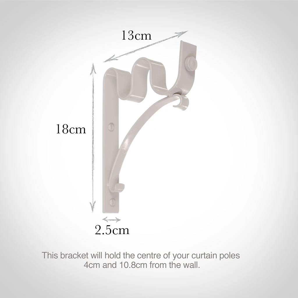 38/20mm Double Pole Standard Bracket In Clay 3 38/20mm Double Pole Standard Bracket In Clay - Image 3