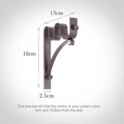 38/20mm Double Pole Standard Bracket In Polished 6 38/20mm Double Pole Standard Bracket In Polished -Curtain Hardware Shop 6008po 13