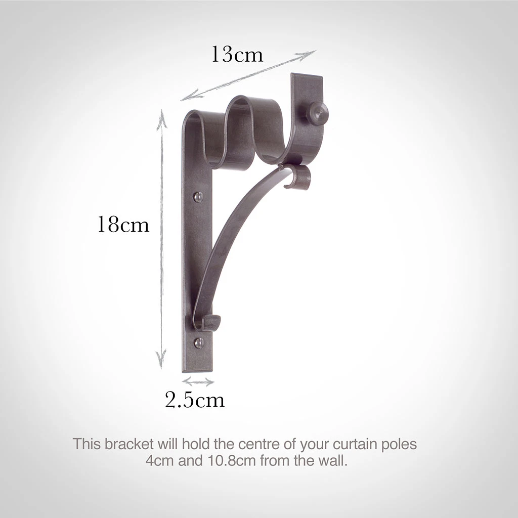 38/20mm Double Pole Standard Bracket In Polished 3 38/20mm Double Pole Standard Bracket In Polished - Image 3