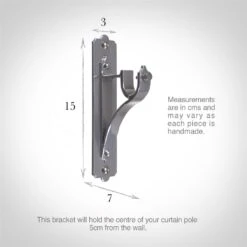 20mm Brett Standard Bracket In Mercury -Curtain Hardware Shop 6009me 13