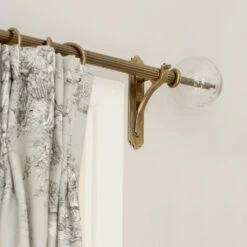 25mm Brett Standard Bracket In Antiqued Brass -Curtain Hardware Shop 6010ab 31