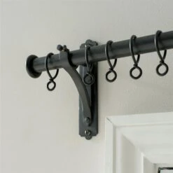 25mm Brett Standard Bracket In Matt Black 7 25mm Brett Standard Bracket In Matt Black -Curtain Hardware Shop 6010mb 12