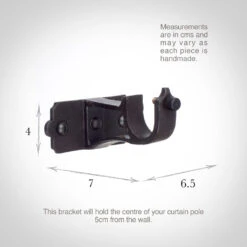 20mm Brett Centre Bracket In Beeswax -Curtain Hardware Shop 6011bw 13