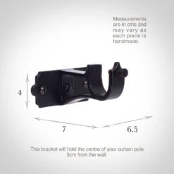 20mm Brett Centre Bracket In Matt Black 6 20mm Brett Centre Bracket In Matt Black -Curtain Hardware Shop 6011mb 13