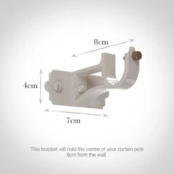 25mm Brett Centre Bracket In Clay -Curtain Hardware Shop 6012cl 13