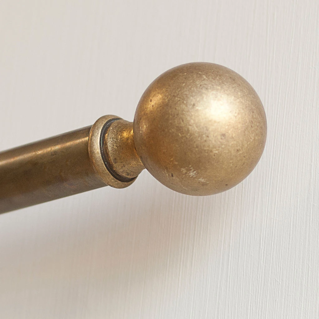 25mm Brass Ball Finial In Antiqued Brass 2 25mm Brass Ball Finial In Antiqued Brass - Image 2