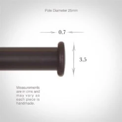 25mm Button Finial In Beeswax -Curtain Hardware Shop 601bw 3