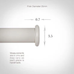 25mm Button Finial In Clay 6 25mm Button Finial In Clay -Curtain Hardware Shop 601cl 13