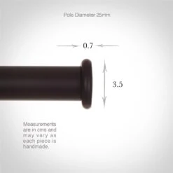 25mm Button Finial In Matt Black 7 25mm Button Finial In Matt Black -Curtain Hardware Shop 601mb 3