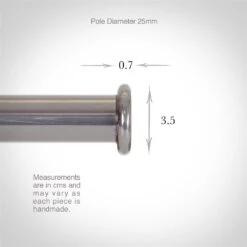 25mm Button Finial In Mercury -Curtain Hardware Shop 601me 3