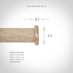 25mm Button Finial In Old Ivory -Curtain Hardware Shop 601oi 3