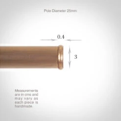 25mm Brass Button Finial In Antiqued Brass -Curtain Hardware Shop 6020ab 13