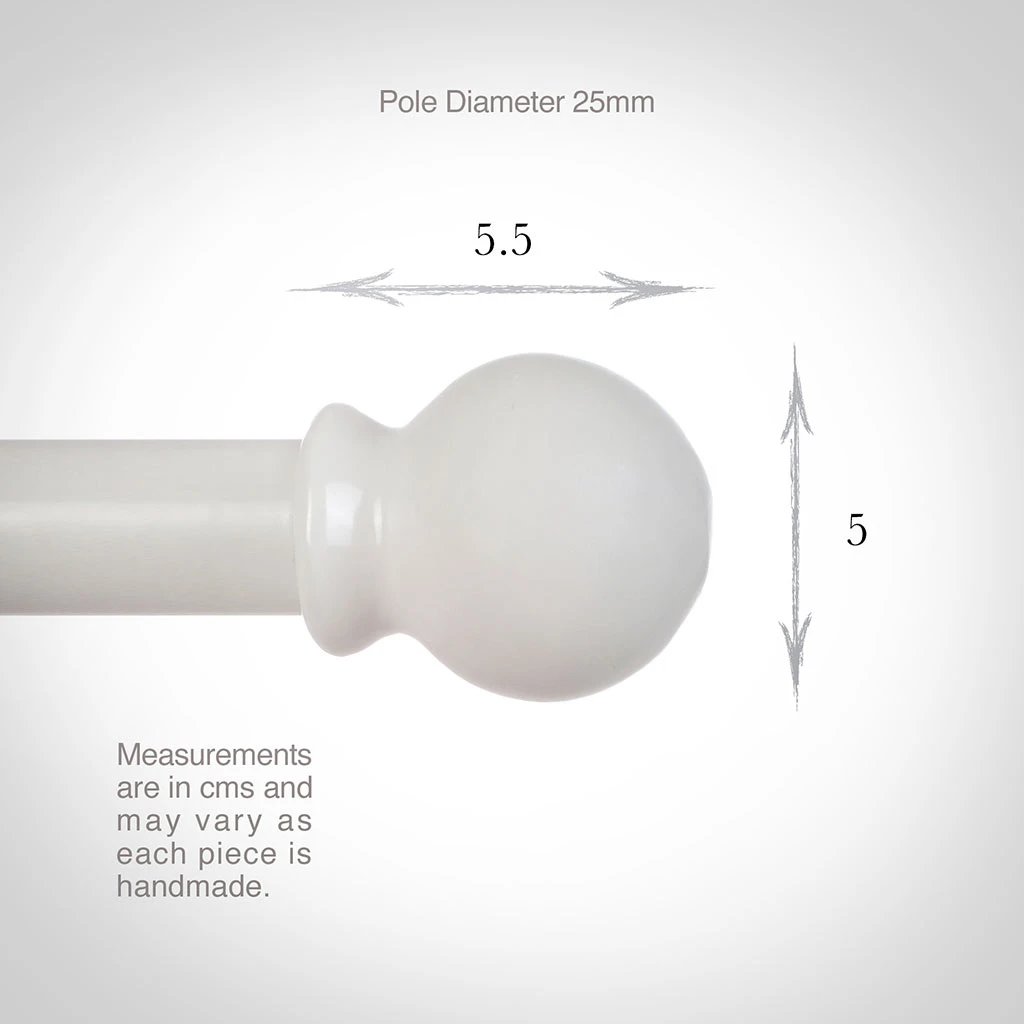 25mm Cannonball Finial In Clay 3 25mm Cannonball Finial In Clay - Image 3