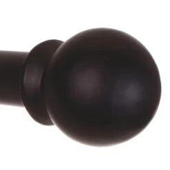 25mm Cannonball Finial In Matt Black -Curtain Hardware Shop 602mb 2