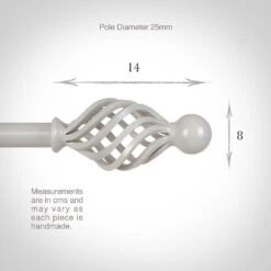 25mm Cage & Ball Finial In Clay 6 25mm Cage & Ball Finial In Clay -Curtain Hardware Shop 603cl 13