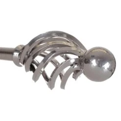 25mm Cage & Ball Finial In Mercury -Curtain Hardware Shop 603me 2
