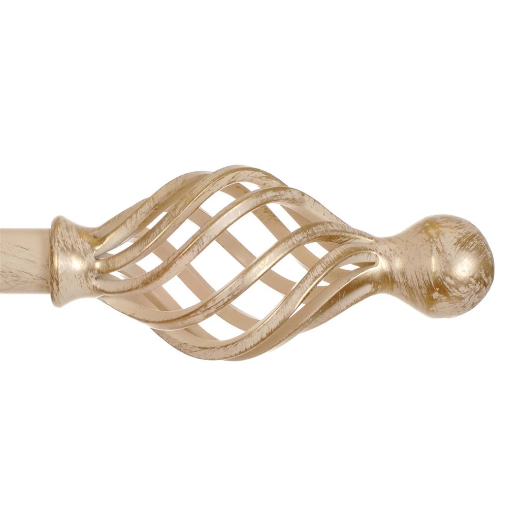 25mm Cage & Ball Finial In Old Ivory 1 25mm Cage & Ball Finial In Old Ivory
