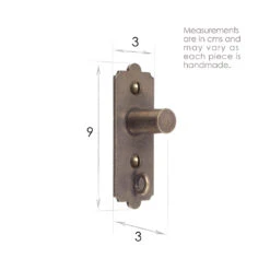 19mm Brass Recess Bracket In Antiqued Brass -Curtain Hardware Shop 6048ab 13