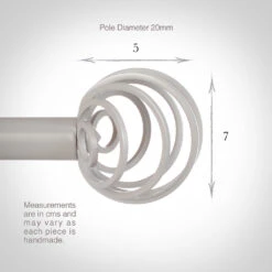 20mm Spiral Finial In Clay -Curtain Hardware Shop 6058cl 13