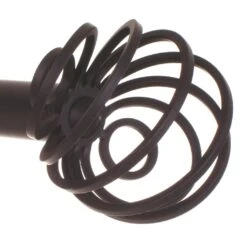 20mm Spiral Finial In Matt Black -Curtain Hardware Shop 6058mb 2