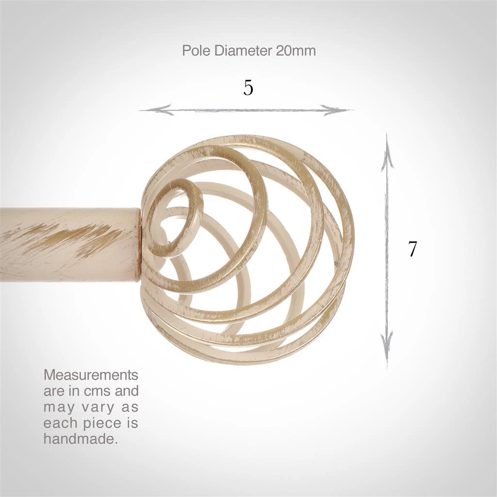 20mm Spiral Finial In Old Ivory 4 20mm Spiral Finial In Old Ivory - Image 4