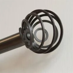 25mm Spiral Finial In Beeswax -Curtain Hardware Shop 6062bw 4